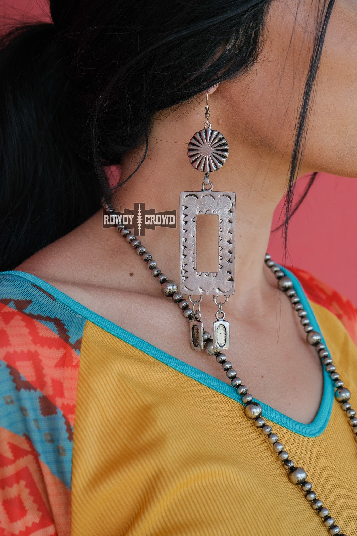 Western Accessories, Western Jewelry, Earrings for Women, Southwestern Jewelry, Western Jewelry Wholesale, Cowgirl Jewelry, Western Wholesale, Wholesale Accessories, Wholesale Jewelry, silver stamped earrings, western dangle earrings, western boho earrings, western earrings