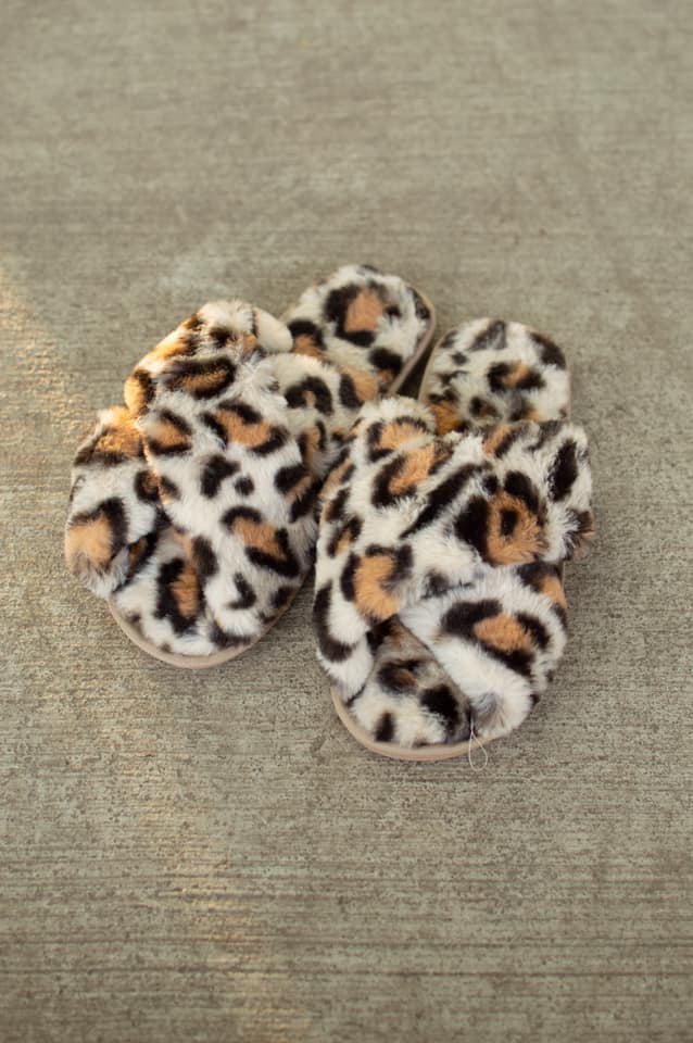 Ultra Fuzzy Animal Print House Shoes