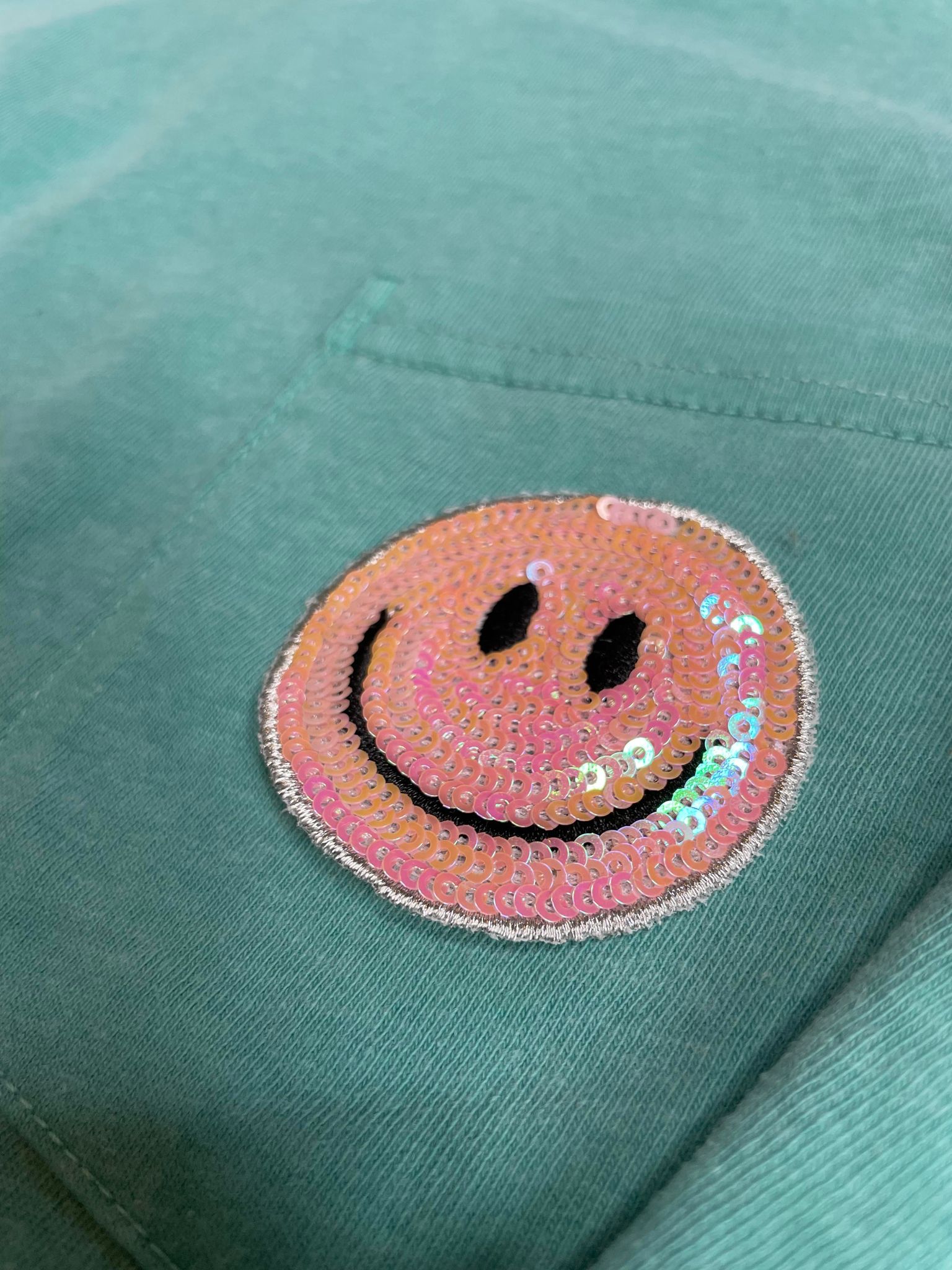 PATCHED Pocket Tee | Sequin Smiles