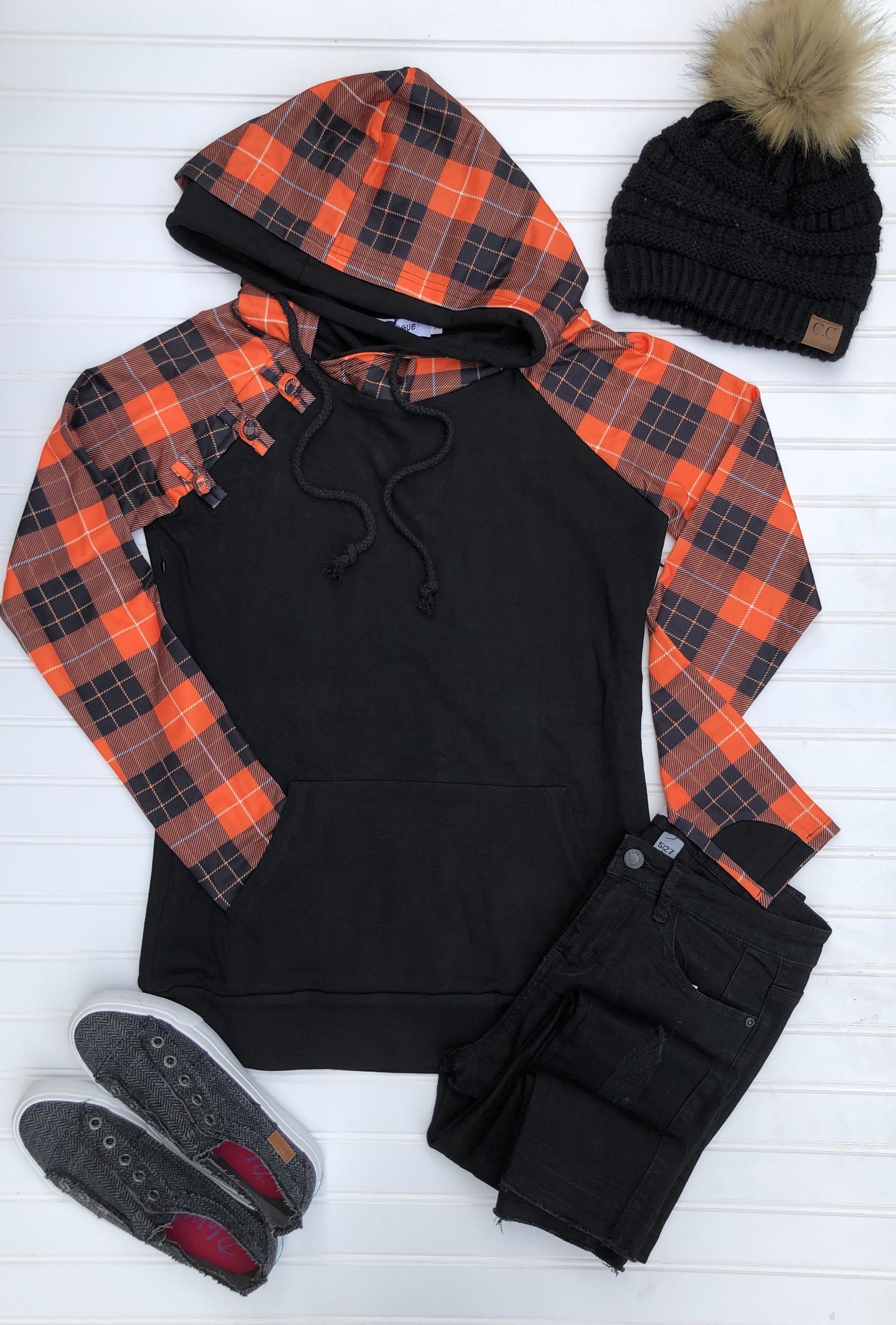 Retro Plaid Hoodie