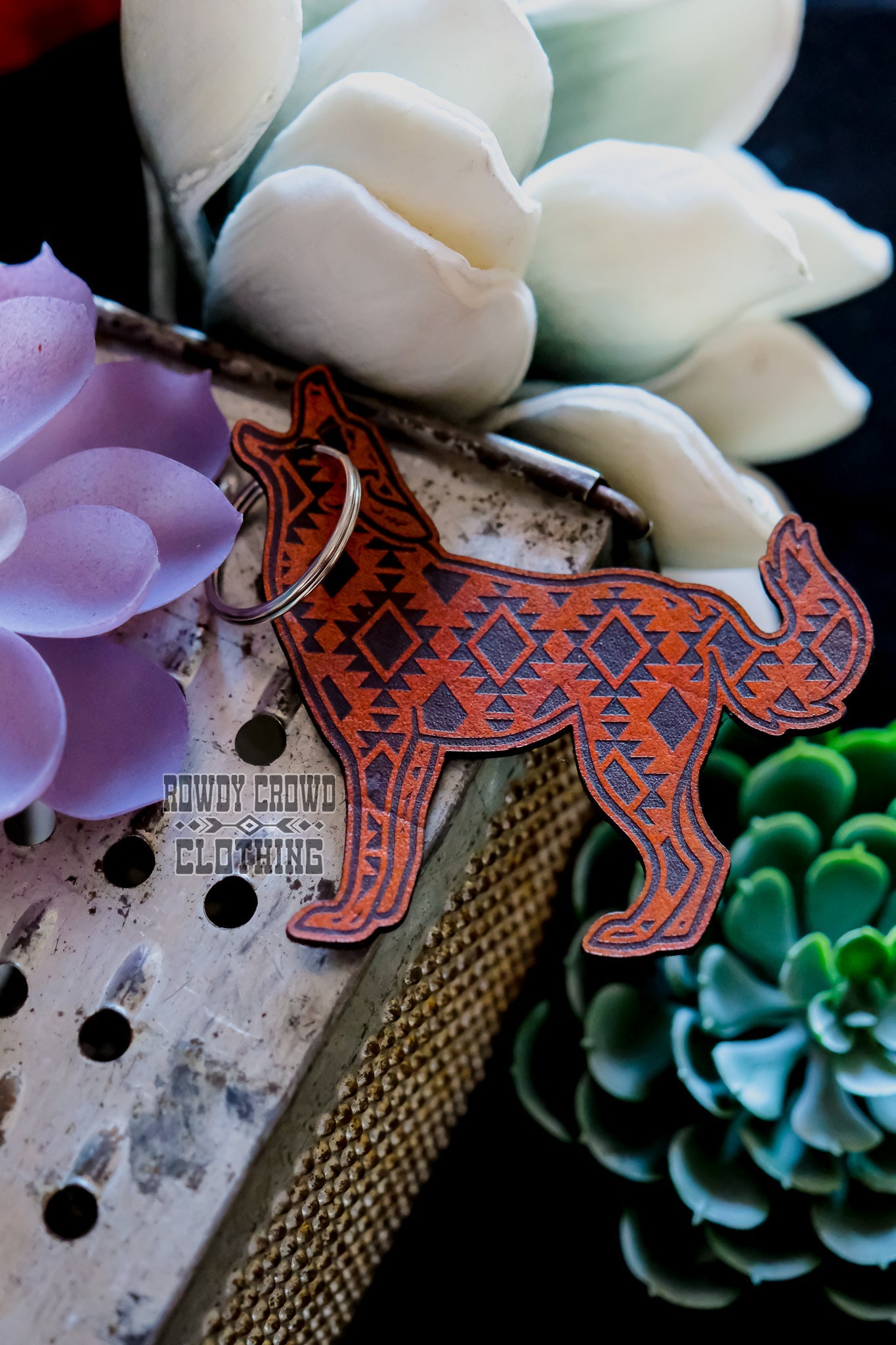   western keychains, western accessories, leather keychain, western accessories, western car accessories, western wholesale, western wholesale accessories, keychains, coyote keychain