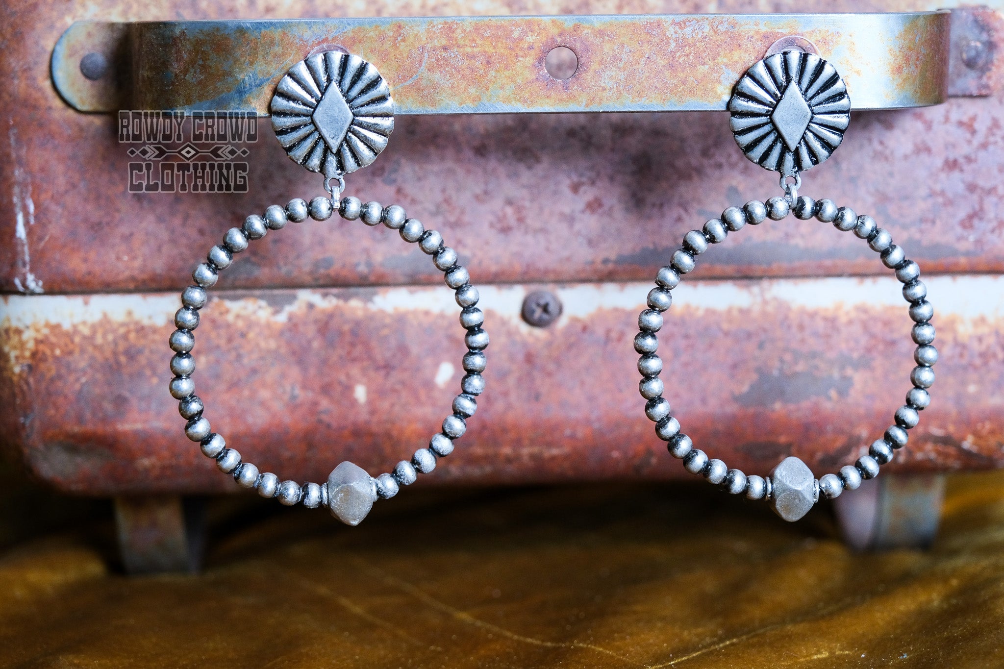 Western Accessories, Western Jewelry, Earrings for Women, Southwestern Jewelry, Western Jewelry Wholesale, Cowgirl Jewelry, Western Wholesale, Wholesale Accessories, Wholesale Jewelry, concho earrings, concho hoop earings, western boho earrings, western hoop earrings