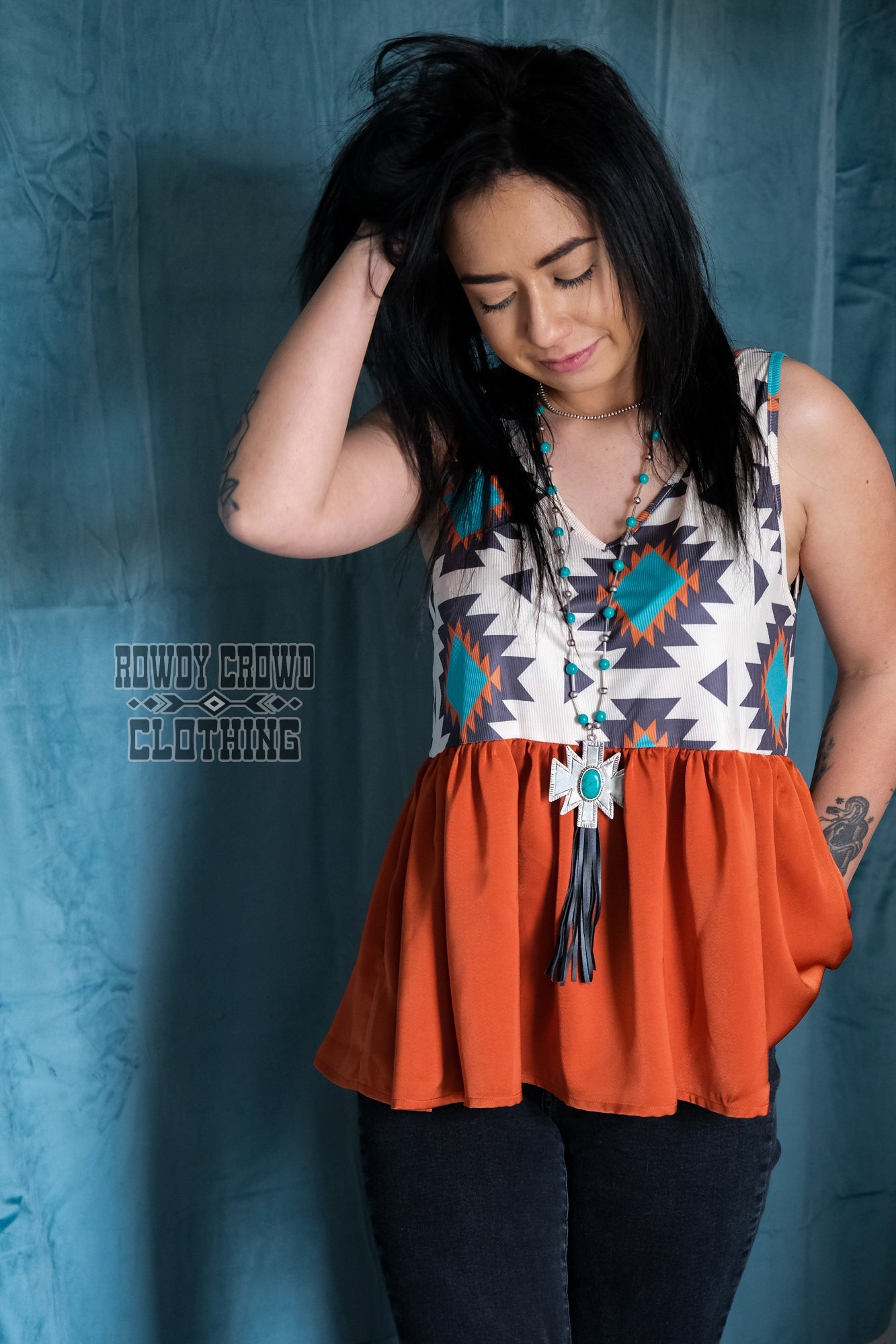western blouse, western apparel, western boho, western tank top, western aztec tank top, western tops, womens western shirts, western tops, cowgirl tops, western attire, western fashion, western clothing, western wholesale, wholesale clothing