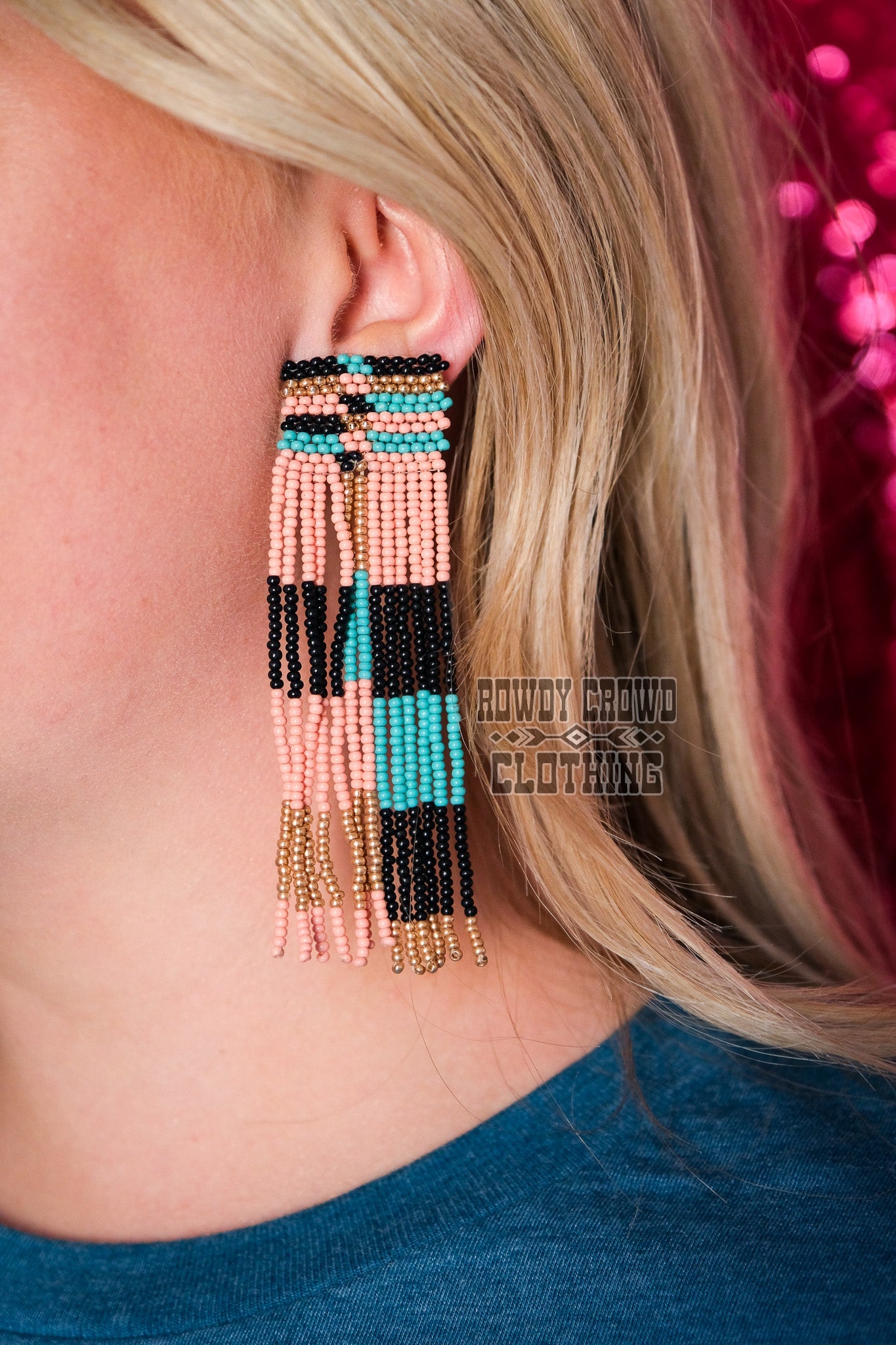 Western Accessories, Western Jewelry, Earrings for Women, Southwestern Jewelry, Western Jewelry Wholesale, Cowgirl Jewelry, Western Wholesale, Wholesale Accessories, Wholesale Jewelry, beaded earrings, beaded dangle earrings, western boho earrings,