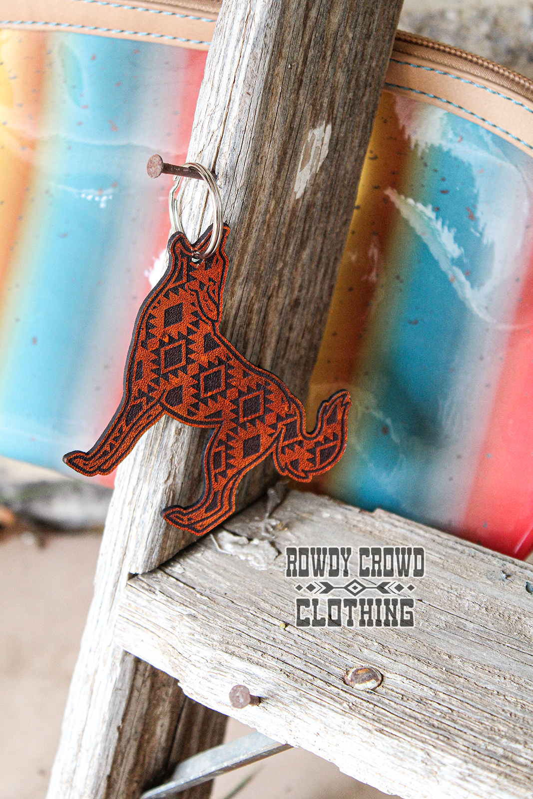   western keychains, western accessories, leather keychain, western accessories, western car accessories, western wholesale, western wholesale accessories, keychains, coyote keychain