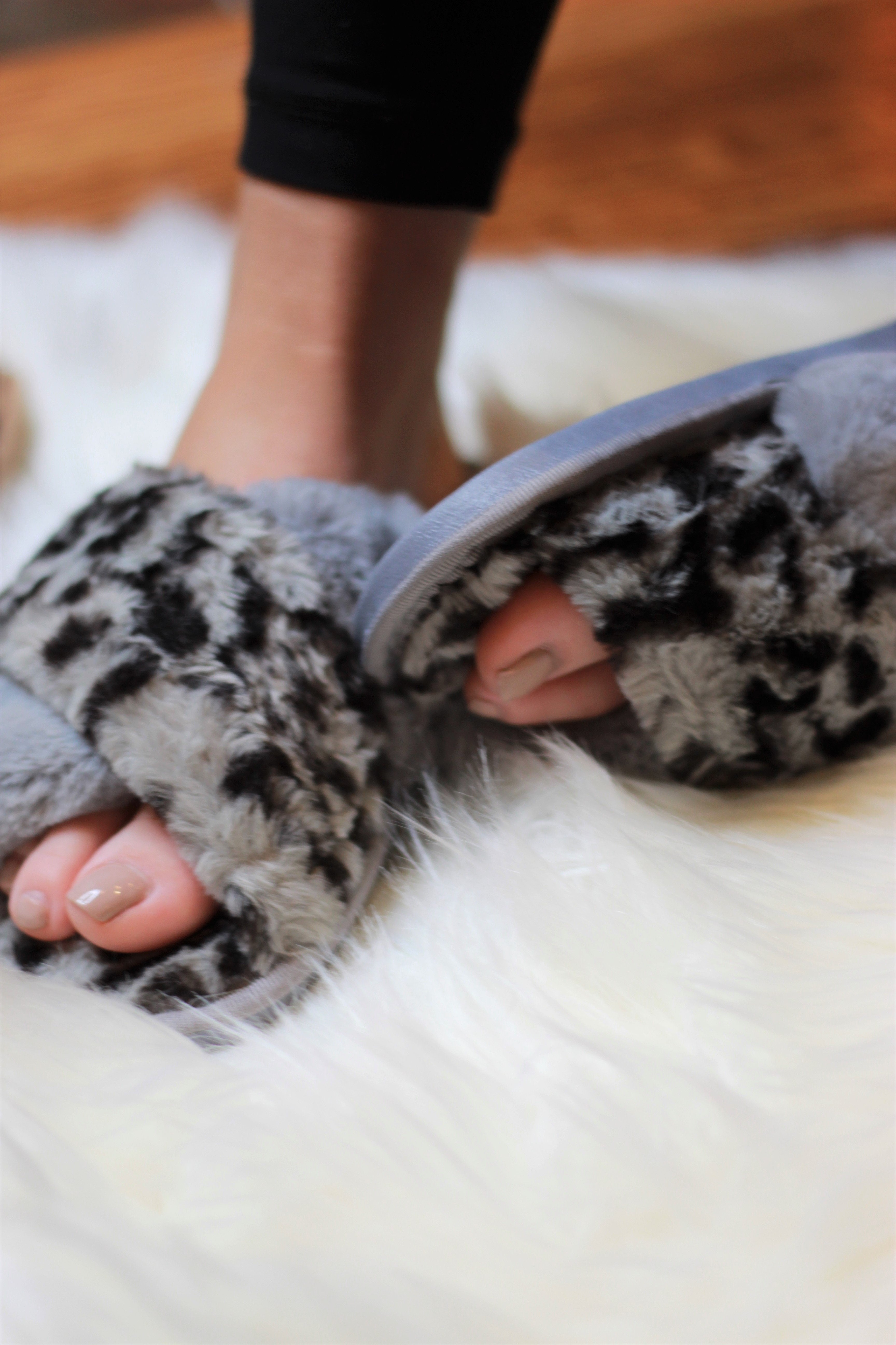 Ultra Fuzzy Animal Print House Shoes