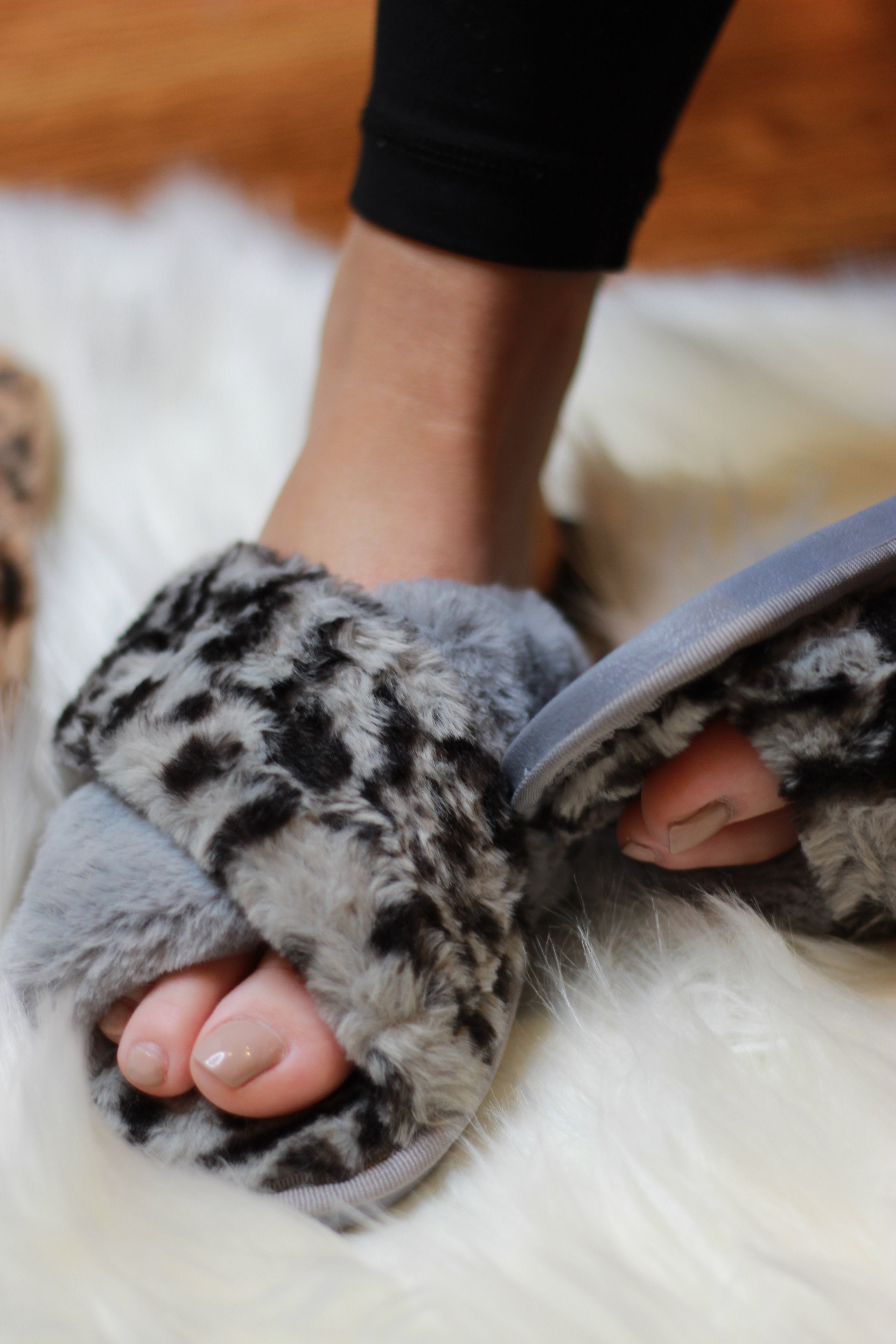 Ultra Fuzzy Animal Print House Shoes