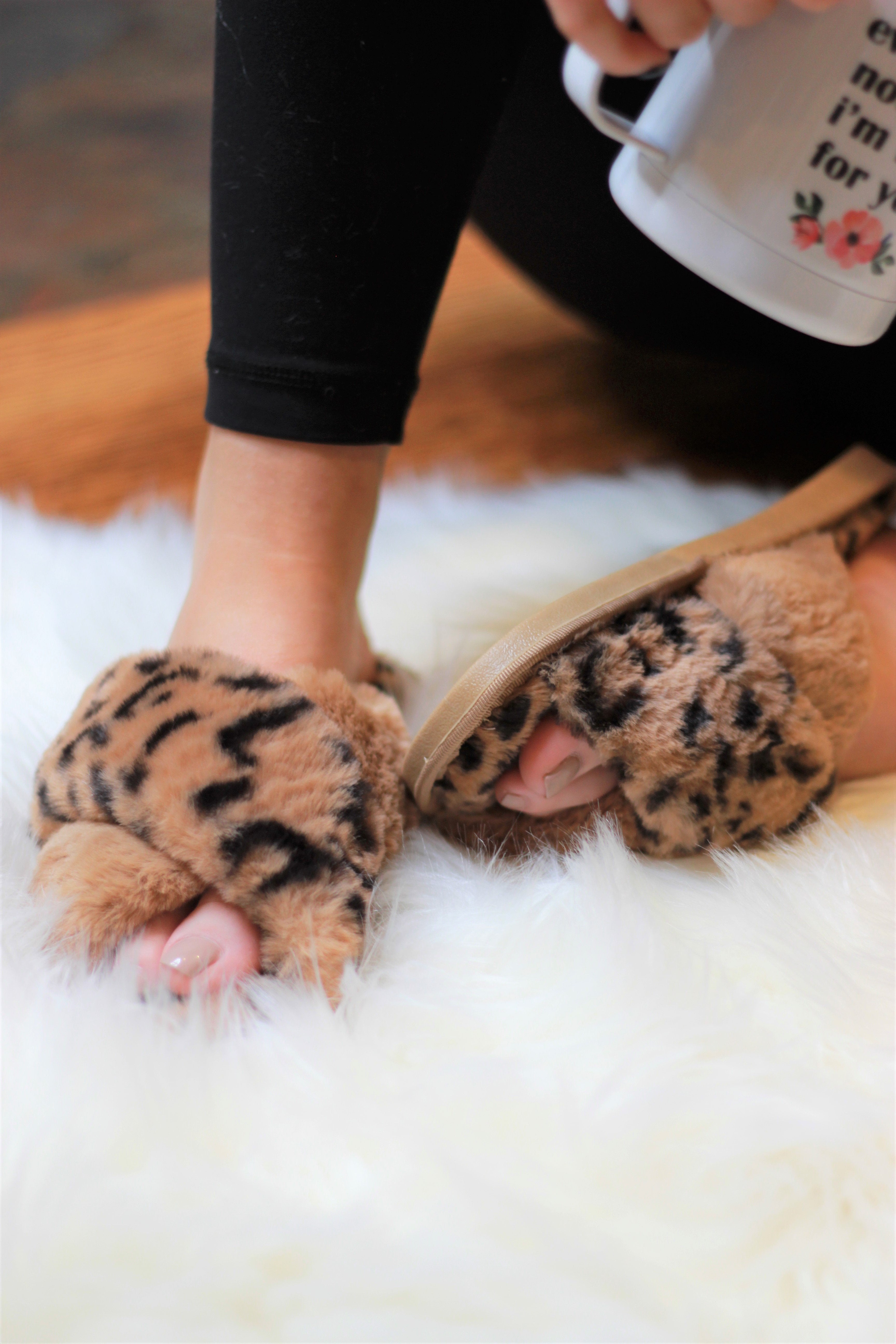 Ultra Fuzzy Animal Print House Shoes