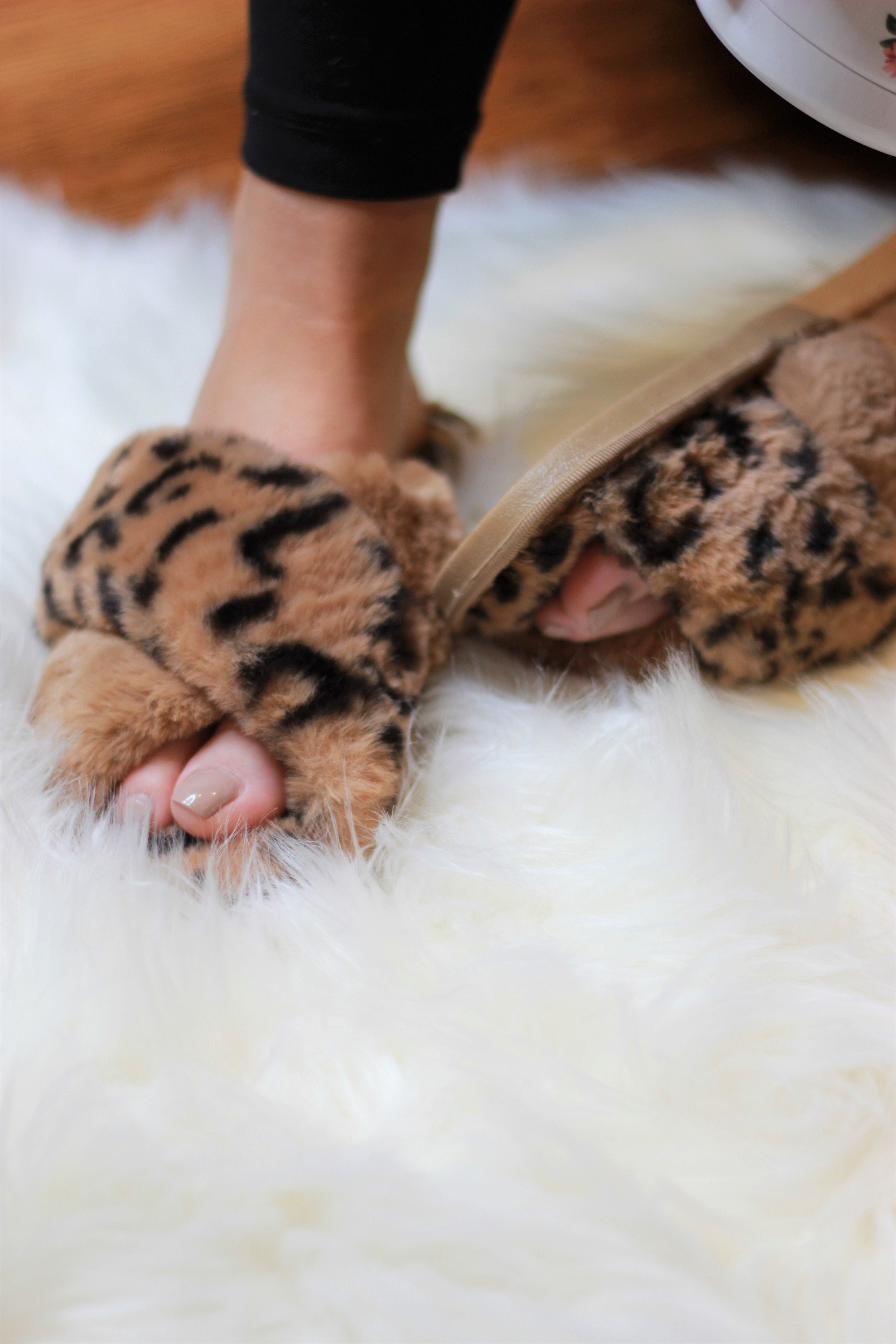 Ultra Fuzzy Animal Print House Shoes