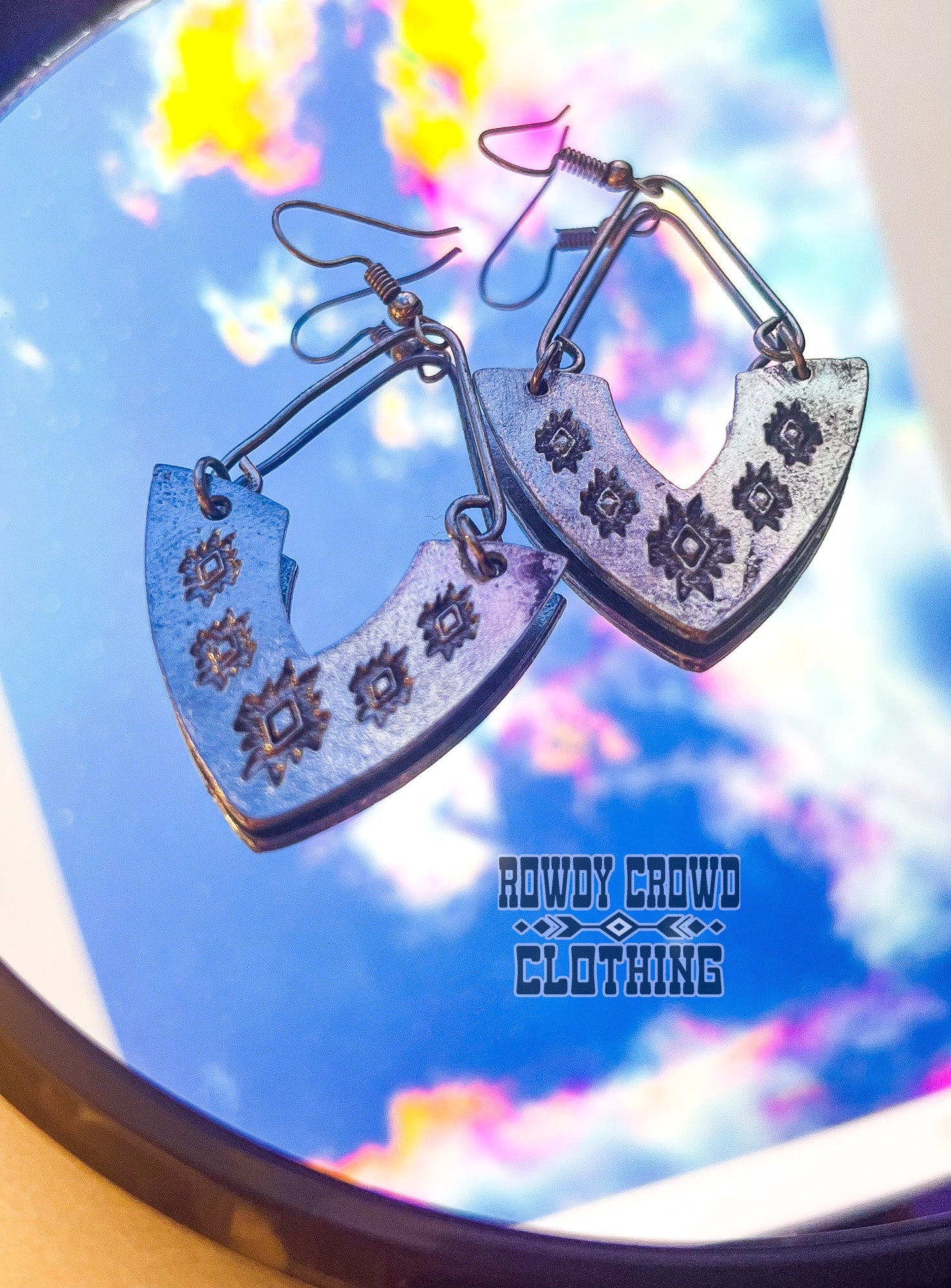 Western Accessories, Western Jewelry, Earrings for Women, Southwestern Jewelry, Western Jewelry Wholesale, Cowgirl Jewelry, Western Wholesale, Wholesale Accessories, Wholesale Jewelry, western boho earrings, silver stamped earrings, western stamped jewelry, silver earrings, aztec earrings, western aztec earrings