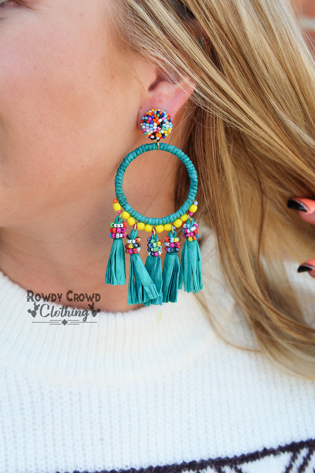 Sea Side Circle Earrings