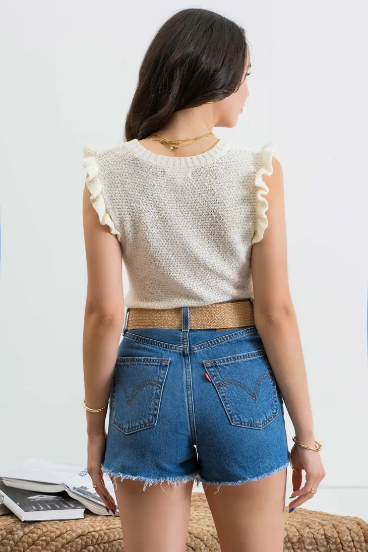 Ruffle Knit Top