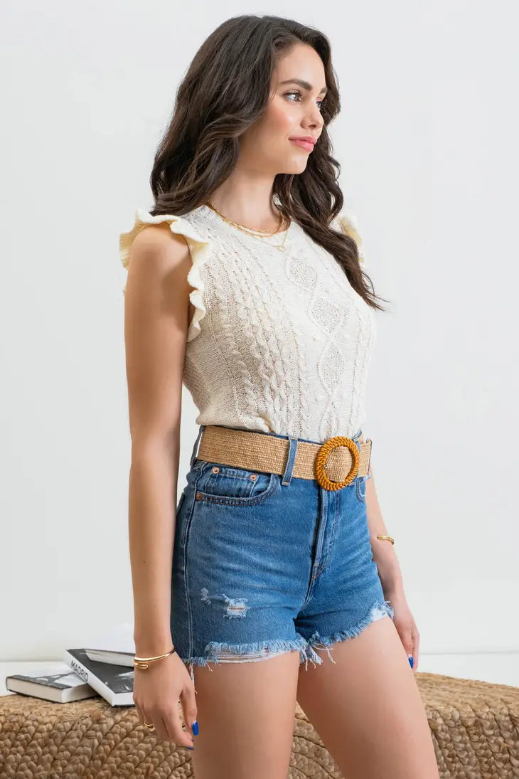 Ruffle Knit Top